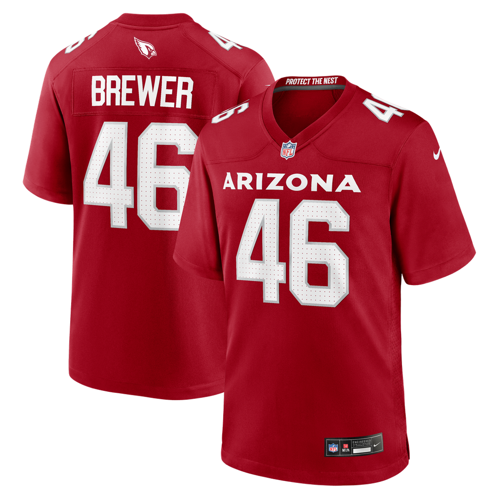 Arizona Cardinals Aaron Brewer Nike Team Game Jersey - Cardinal
